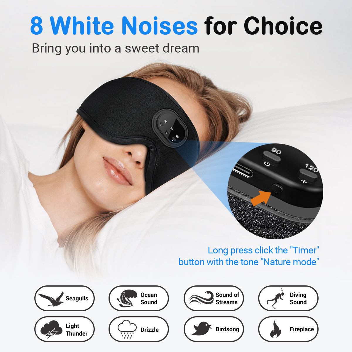 White Noise Sleeping Mask