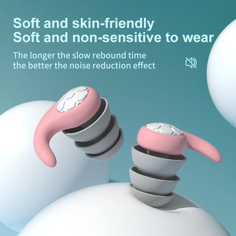 Soft Silicone Noise-Reducing Earplugs